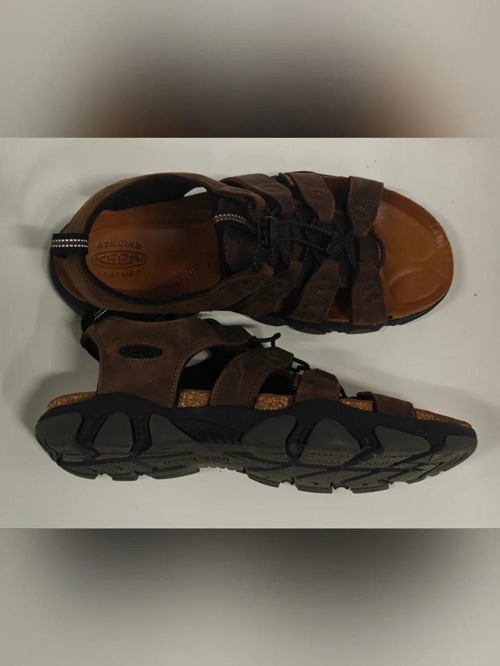 KEEN Daytona II Men’s Sandals Size 11.5 Brown Leather Outdoor Hiking Sport Sanda